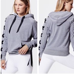 Carbon 38 grey sweatshirt with ribbon detail